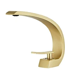 SILLA Mitigeur lavabo moderne en Laiton, économie d'eau, Doré