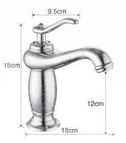 SILLA Mitigeur lavabo retro en Laiton, économie d'eau, Vintage doré