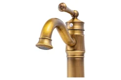 SILLA Mitigeur lavabo retro bec haut en Laiton, économie d'eau, Vintage doré