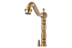 SILLA Mitigeur lavabo retro bec haut en Laiton, économie d'eau, Vintage doré