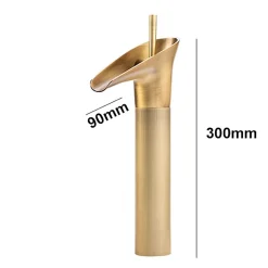 SILLA Mitigeur lavabo retro bec haut en Laiton, économie d'eau, Vintage doré