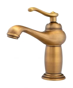 SILLA Mitigeur lavabo retro en Laiton, économie d'eau, Vintage doré
