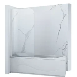 SILLA Pare baignoire MARION 1 battant 70 x 140 cm mobile Blanc