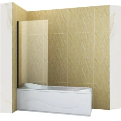 Silla Pare-baignoire ASTON, fixe, 70x150 cm, Noir