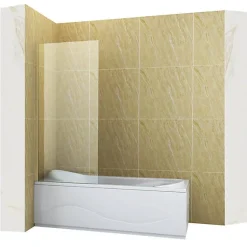 Silla Pare-baignoire ASTON, fixe 70x150 cm, Doré brossé