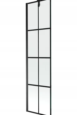 Silla Pare-baignoire fixe, 50x150 cm, Noir