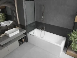 Silla Pare-baignoire fixe, 50x150 cm, Chromé