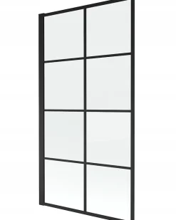 Silla Pare-baignoire fixe, 80x140 cm, Noir