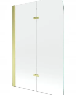 Silla Pare-baignoire fixe, 80x140 cm, Doré