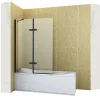 Silla Pare-baignoire GARETT, fixe, 120x150 cm, Noir
