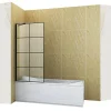 Silla Pare-baignoire MADISON+, fixe, 80x140 cm, Noir