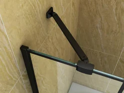 Silla Pare-baignoire MADISON+, fixe, 60x140 cm, Noir
