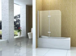 Silla Pare-baignoire MARION, pivotant, 120x140 CM, Chromé