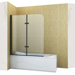 Silla Pare-baignoire MARION, pivotant, 120x140 CM, Noir