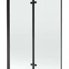 Silla Pare-baignoire pivotant, 120x150 cm, Noir