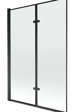 Silla Pare-baignoire pivotant, 120x150 cm, Noir