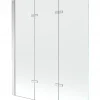 Silla Pare-baignoire pivotant, 120x140 cm, Chromé