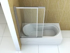Silla Pare-baignoire SPENCER, rabattable, 120x150 CM, Chromé