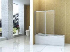 Silla Pare-baignoire SPENCER, rabattable, 120x150 CM, Chromé
