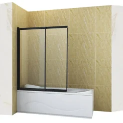 Silla Pare-baignoire SPENCER, rabattable, 100x150 CM, Noir