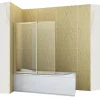 Silla Pare-baignoire SPENCER, rabattable, 100x150 CM, Doré brossé