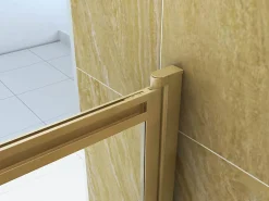 Silla Pare-baignoire SPENCER, rabattable, 100x150 CM, Doré brossé