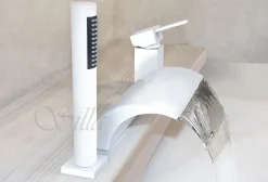 Silla Robinet De Baignoire en Laiton sur plage 3 trous, Blanc