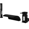 Silla Robinet De Baignoire en Laiton sur plage 3 trous, Noir mat