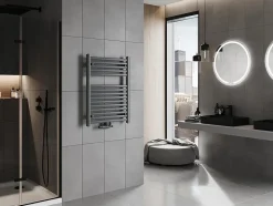 Silla Sèche-serviettes eau chaude 447W 80x60x3cm, Gris