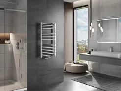Silla Sèche-serviettes eau chaude 292W 90x50x3cm, Chromé