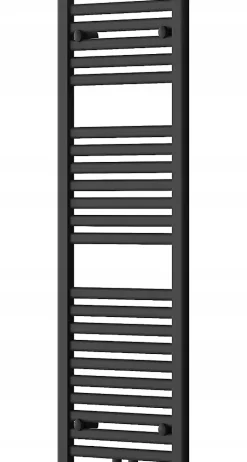 Silla Sèche-serviettes eau chaude 465W 120x40x3cm, Noir