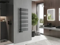 Silla Sèche-serviettes eau chaude 456W 120x50x6,6cm, Gris