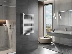 Silla Sèche-serviettes eau chaude 430W 90x60x3cm, Blanc