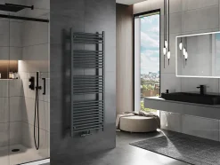 Silla Sèche-serviettes eau chaude 729W 150x60x3cm, Gris