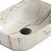Silla Vasque à poser ovale, céramique 45,5x32,5x13,5 cm, Marbre Gris
