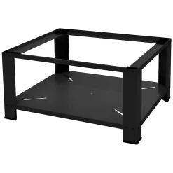 Socle pour machine à laver en acier noir accessoire avec étagère 63x54x32 cm