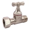 Somatherm For You - Robinet de WC droit nickelé brut M12/17 - Ecrou Prisonnier 12/17