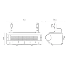 Soufflerie amovible GoodHome Acilia blanc 500W