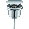 Soupape de vidange clickclack en laiton chrome pour lavabo et bidet acier