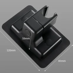 Support de douche rotatif et réglable, support de pommeau de douche à main réglable, étanche (noir)