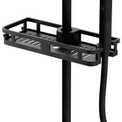 Support douchette/étagère pour barre de douche, noir, GoodHome