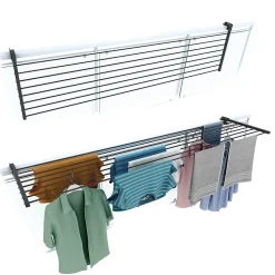 Support linge pliable pour extérieur alu 202x63x8 cm Foxydry Duo