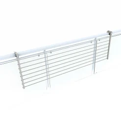 Support linge rabattable 2 sens blanc 202x63x8 cm Foxydry Duo
