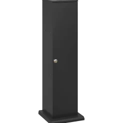 Support papier toilette - porte-papier toilette - armoire pour papier toilette - 3 niveaux + sortie papier MDF noir