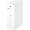 Support papier toilette - porte-papier toilette - armoire pour papier toilette - 2 tiroirs, coffre - MDF blanc