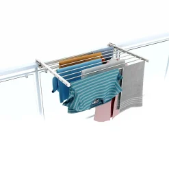 Support pliable balcon blanc rabattable 62x63x8 cm Foxydry Duo