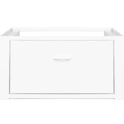 Support pour machine à laver 63 x 54 cm socle réhausseur en métal avec tiroir