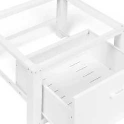 Support pour machine à laver 63 x 54 cm socle réhausseur en métal avec tiroir