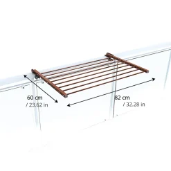 Support rambarde corten rabattable 82x63x8 cm Foxydry Duo