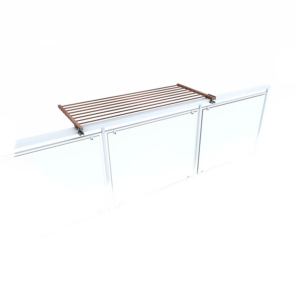 Support rambarde corten rabattable 82x63x8 cm Foxydry Duo